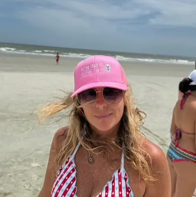 Hilton Head Island Marshmallow Company Vintage Pink Trucker Ball Cap