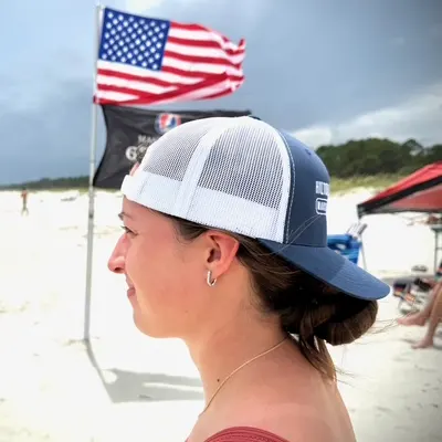 Hilton Head Island Marshmallow Company Vintage Trucker Hat With Peeko The Macot