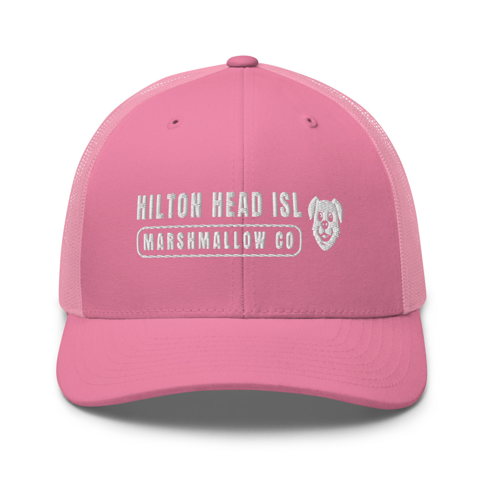Hilton Head Island Marshmallow Company Retro Pink Trucker Ball Cap